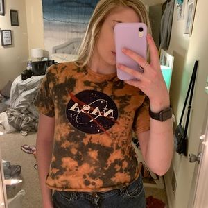 Custom bleached NASA shirt